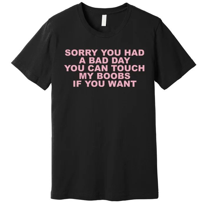 Sorry You Had A Bad Day You Can Touch My Boobs If You Want Premium T-Shirt