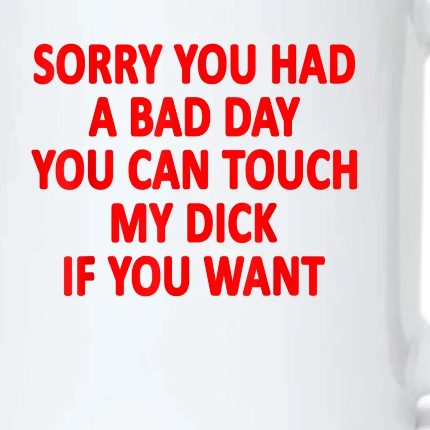 Sorry You Had A Bad Day You Can Touch My Dick If You Want Black Color Changing Mug