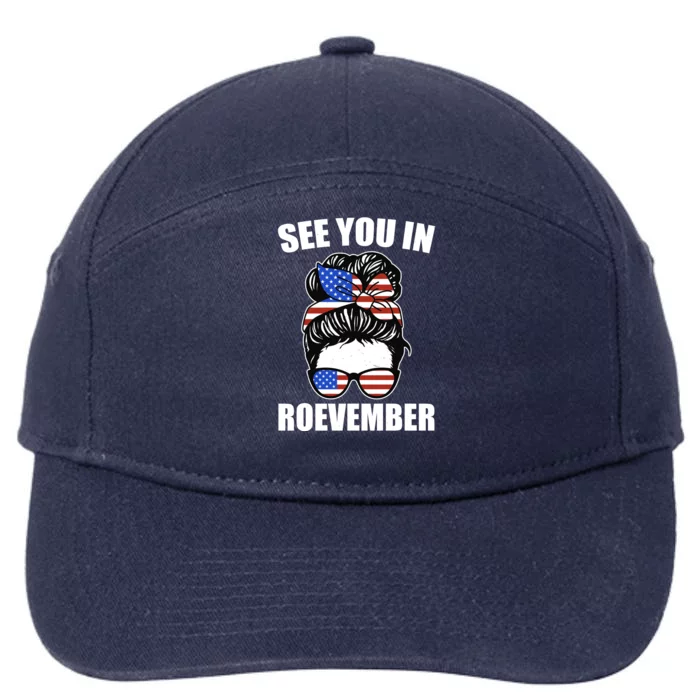 See You In Roevember Vote In November 7-Panel Snapback Hat