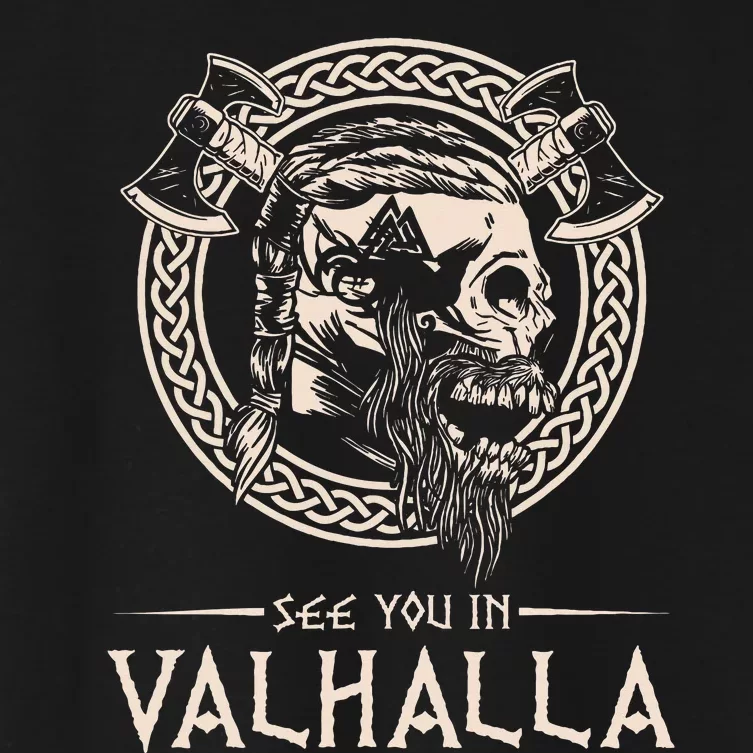 See You In Valhalla Viking Women's Crop Top Tee