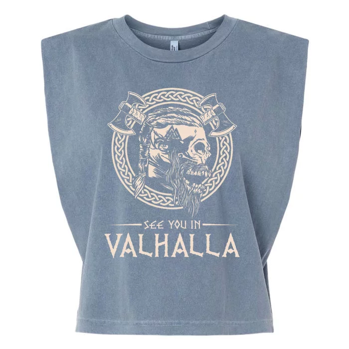 See You In Valhalla Viking Garment-Dyed Women's Muscle Tee