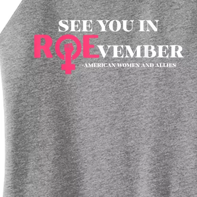 See You In ROEvember American Woman And Allies Quote Women’s Perfect Tri Rocker Tank