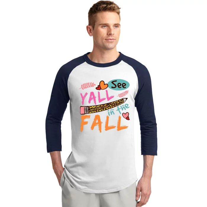 See Yall In The Fall Autumn Baseball Sleeve Shirt