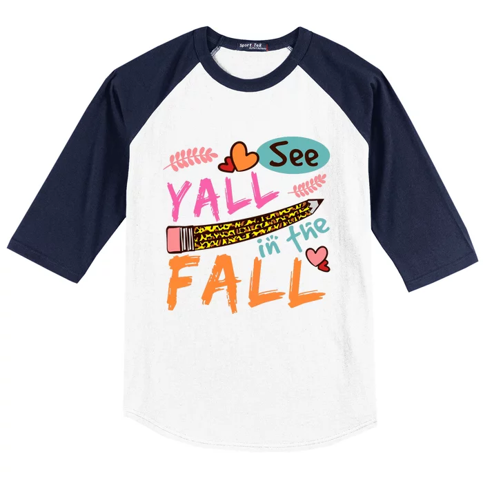 See Yall In The Fall Autumn Baseball Sleeve Shirt