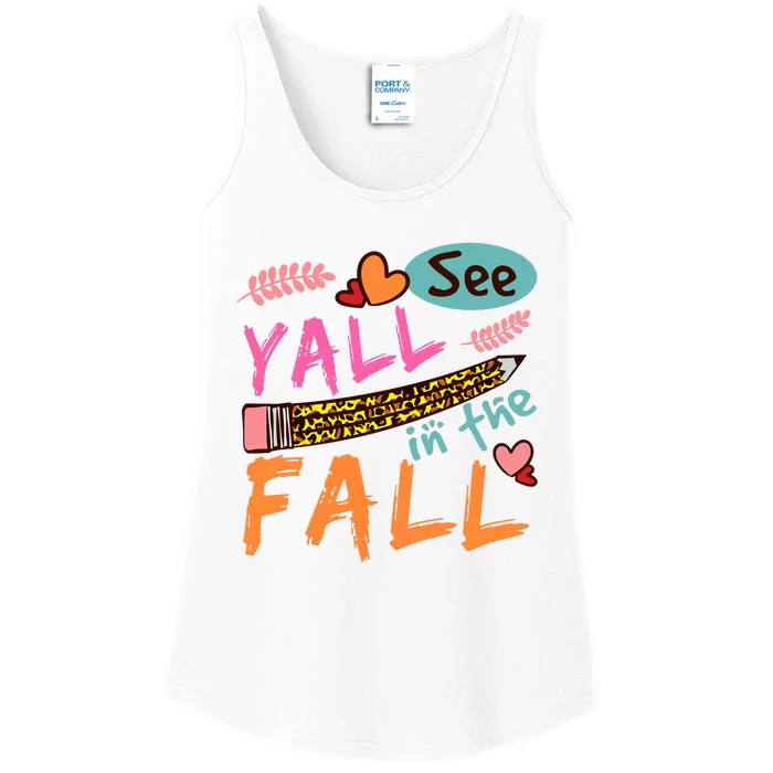 See Yall In The Fall Autumn Ladies Essential Tank