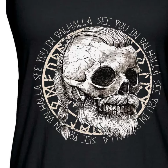 See You In Valhalla Viking Nordic Norse Ladies Essential Flowy Tank