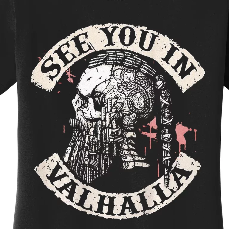 See You In Valhalla Skull Viking Women's T-Shirt