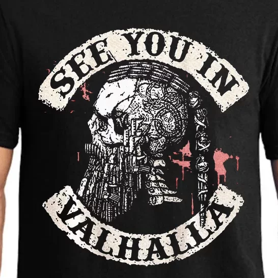 See You In Valhalla Skull Viking Pajama Set