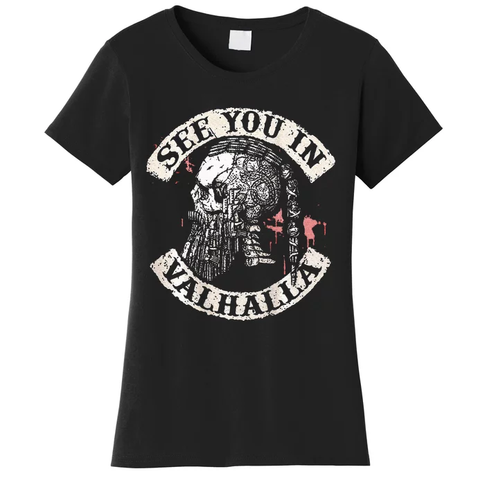 See You In Valhalla Skull Viking Women's T-Shirt