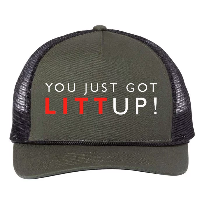 Suits You Just Got Litt Up! Funny Sayings Retro Rope Trucker Hat Cap