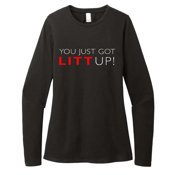 Suits You Just Got Litt Up! Funny For Womens CVC Long Sleeve Shirt