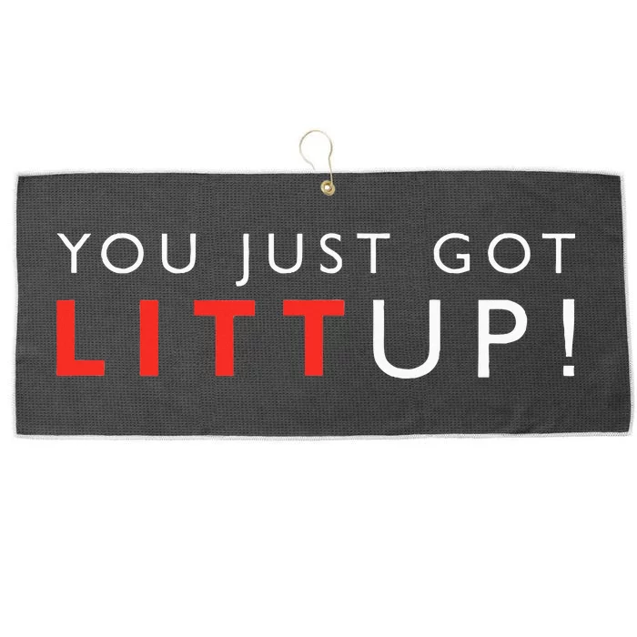 Suits You Just Got Litt Up Large Microfiber Waffle Golf Towel