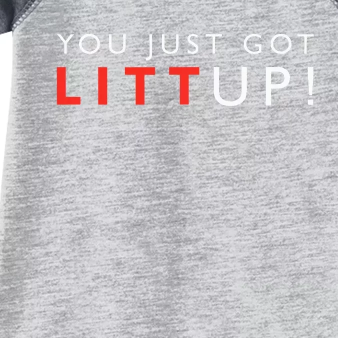 Suits You Just Got Litt Up Infant Baby Jersey Bodysuit