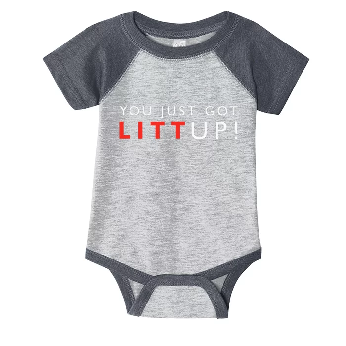 Suits You Just Got Litt Up Infant Baby Jersey Bodysuit