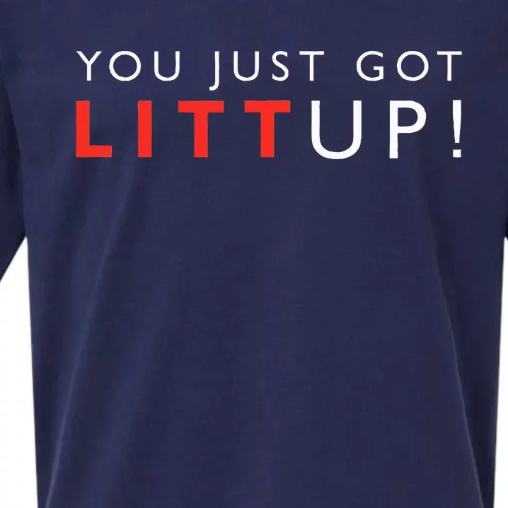 Suits You Just Got Litt Up Sueded Cloud Jersey T-Shirt