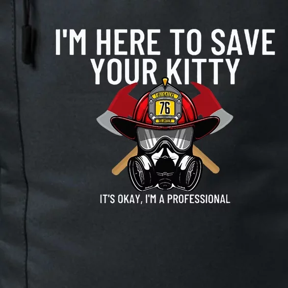 Save Your Kitty Funny Firefighter Fireman Gift Daily Commute Backpack