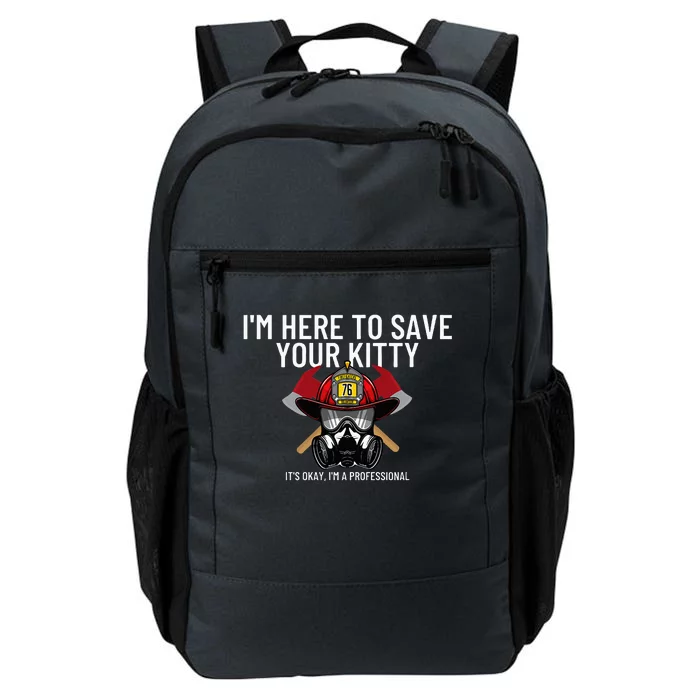 Save Your Kitty Funny Firefighter Fireman Gift Daily Commute Backpack