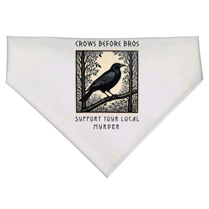 Support Your Local Murder Crows Before Bros Gothic Mystery L USA-Made Doggie Bandana