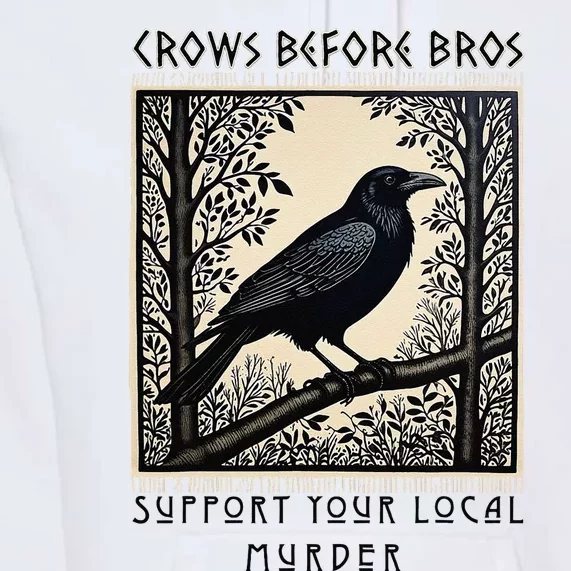 Support Your Local Murder Crows Before Bros Gothic Mystery L Premium Hoodie