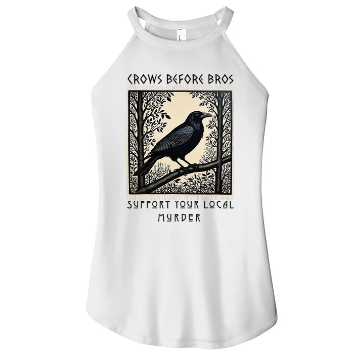 Support Your Local Murder Crows Before Bros Gothic Mystery L Women’s Perfect Tri Rocker Tank