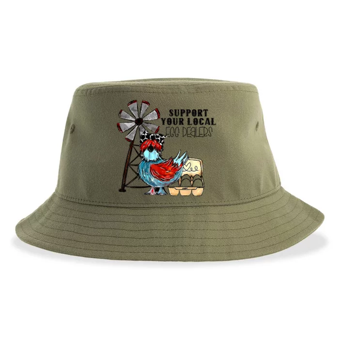 Support Your Local Egg Dealers Sustainable Bucket Hat