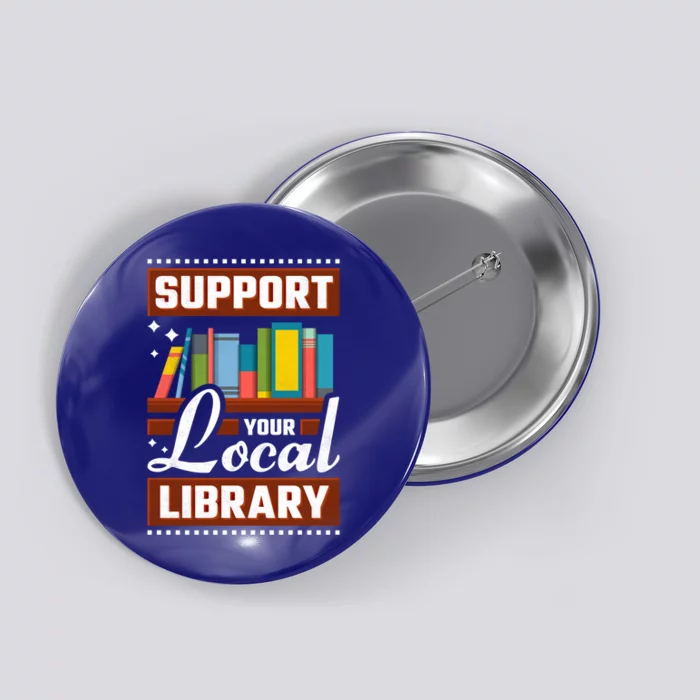 Support Your Local Library Bookworm Gift Button