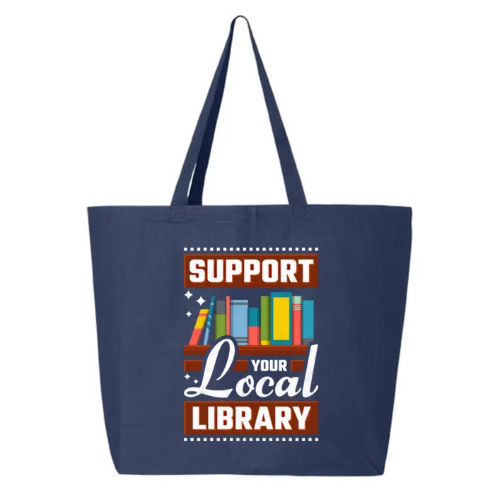 Support Your Local Library Bookworm Gift 25L Jumbo Tote