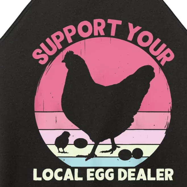 Support Your Local Egg Dealer Farmer Chicken Egg Lover Women Women’s Perfect Tri Rocker Tank