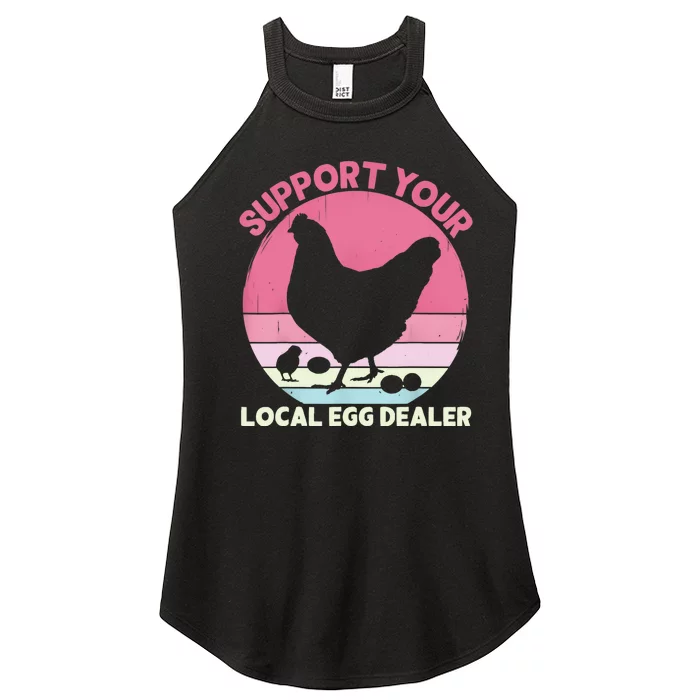 Support Your Local Egg Dealer Farmer Chicken Egg Lover Women Women’s Perfect Tri Rocker Tank