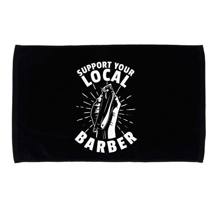 Support Your Local Barber Microfiber Hand Towel