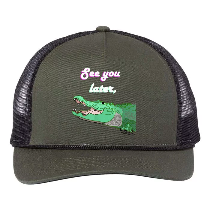 See You Later Alligator Retro Rope Trucker Hat Cap