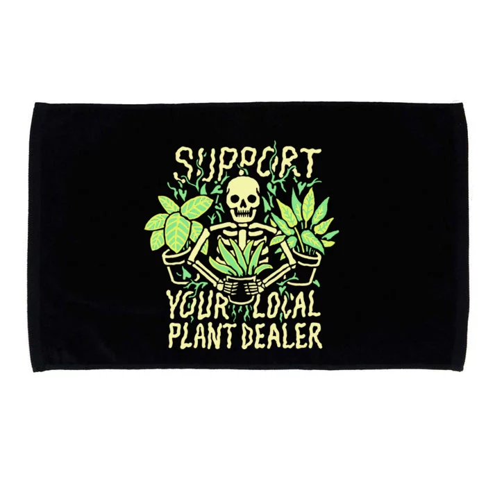 Support Your Local Plant Dealer Funny Skeleton Microfiber Hand Towel