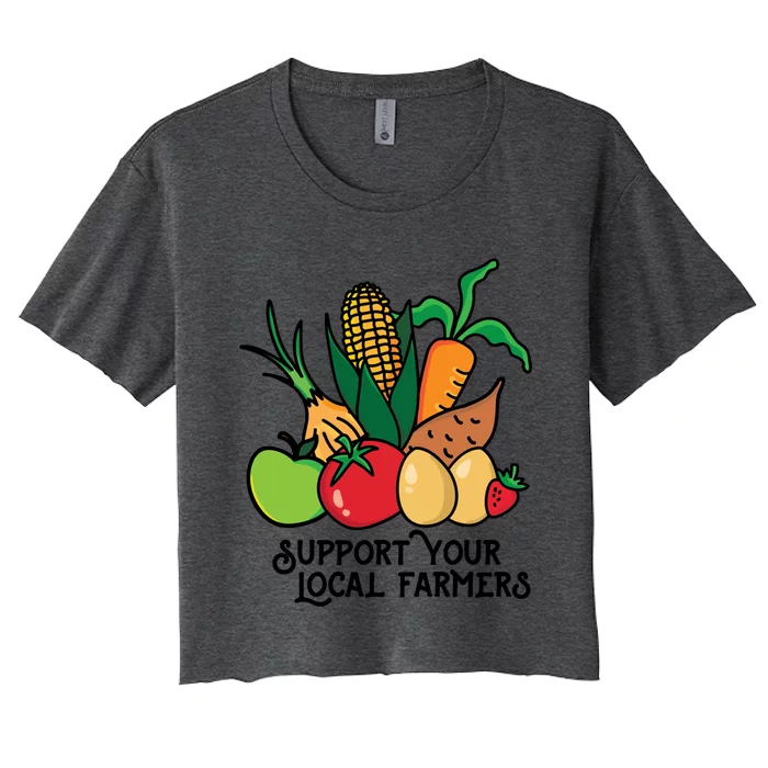 Support Your Local Farmers Women's Crop Top Tee