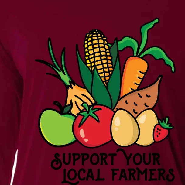 Support Your Local Farmers Cooling Performance Long Sleeve Crew