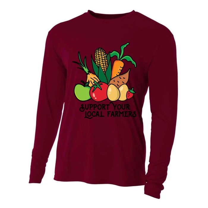 Support Your Local Farmers Cooling Performance Long Sleeve Crew