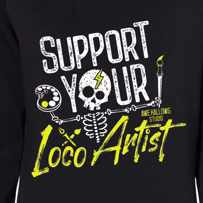 Support Your Loco Artist Womens California Wash Sweatshirt