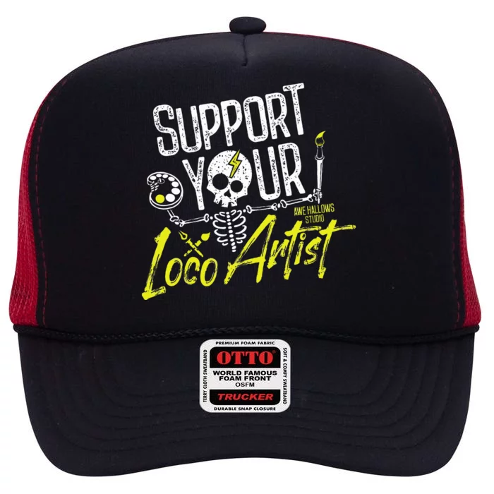 Support Your Loco Artist High Crown Mesh Trucker Hat