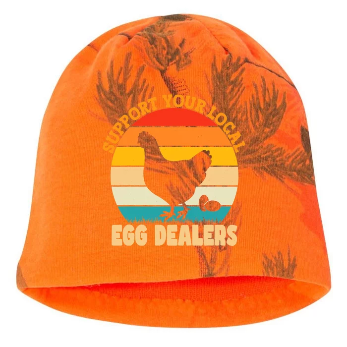 Support Your Local Egg Dealers Chicken Egg Lover Vintage Kati - Camo Knit Beanie