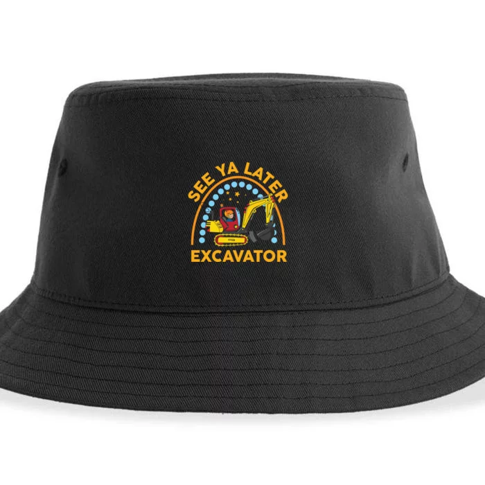 See Ya Later Excavator Cute Digger Boy Sustainable Bucket Hat