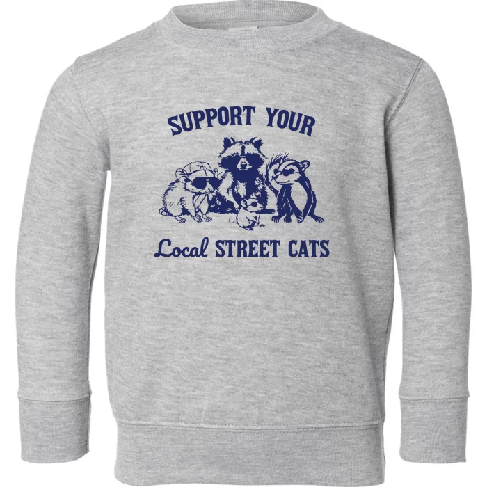 Support Your Local Street Retro Toddler Sweatshirt