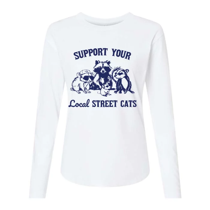 Support Your Local Street Retro Womens Cotton Relaxed Long Sleeve T-Shirt