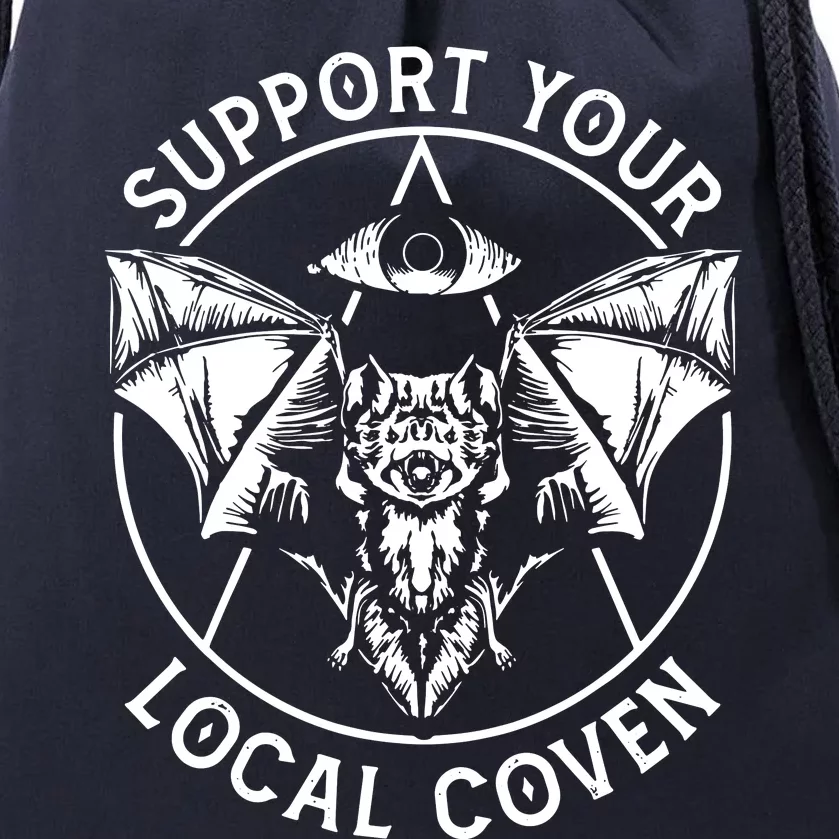 Support Your Local Coven Drawstring Bag