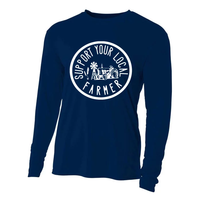 Support Your Local Farmers Farmers Market Agriculture Cooling Performance Long Sleeve Crew