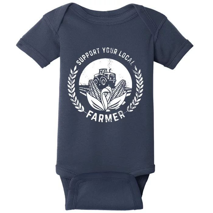 Support Your Local Farmer Baby Bodysuit