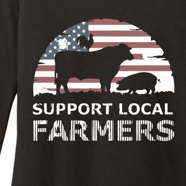 Support Your Local Farmers Pride Farm Country Womens CVC Long Sleeve Shirt