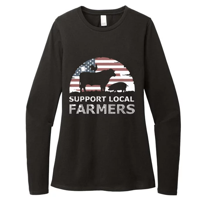 Support Your Local Farmers Pride Farm Country Womens CVC Long Sleeve Shirt