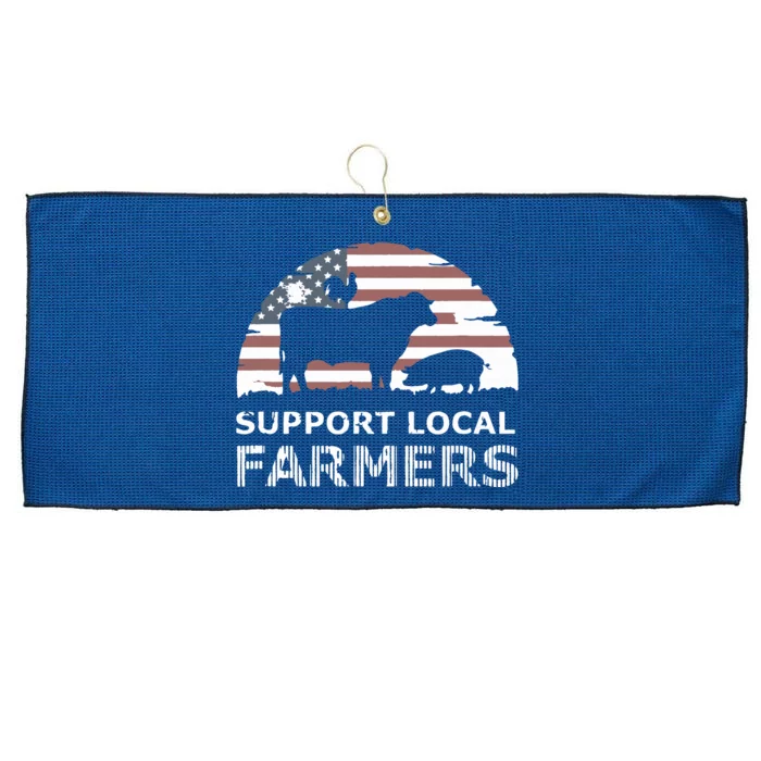 Support Your Local Farmers Pride Farm Country Large Microfiber Waffle Golf Towel