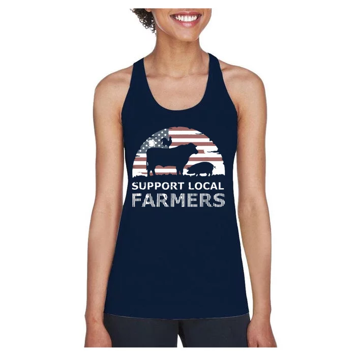 Support Your Local Farmers Pride Farm Country Women's Racerback Tank