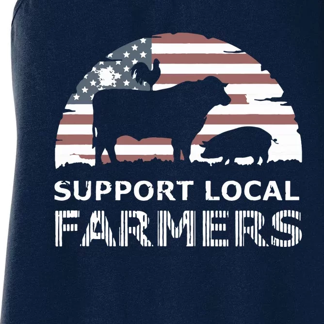 Support Your Local Farmers Pride Farm Country Women's Racerback Tank