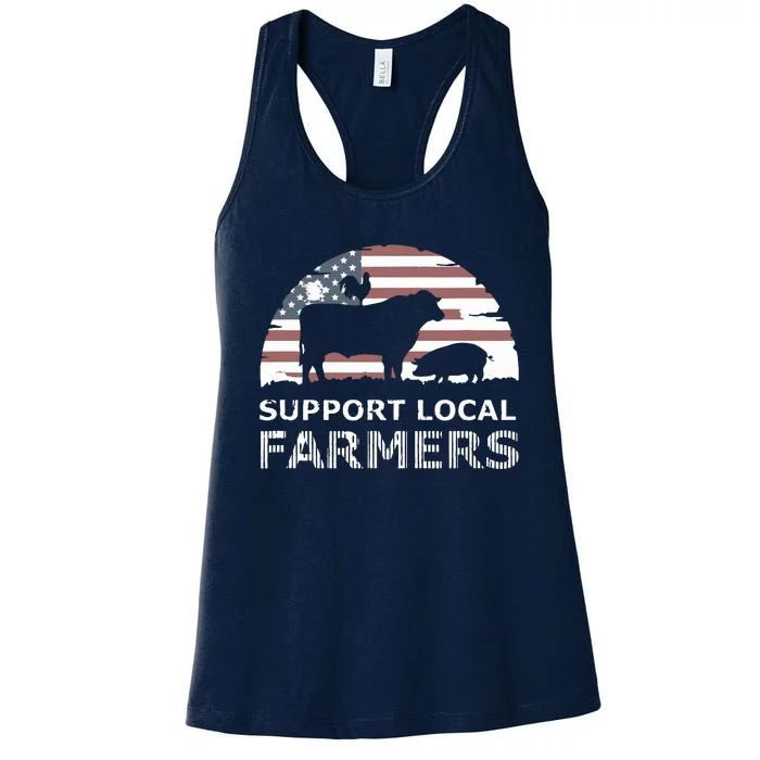 Support Your Local Farmers Pride Farm Country Women's Racerback Tank